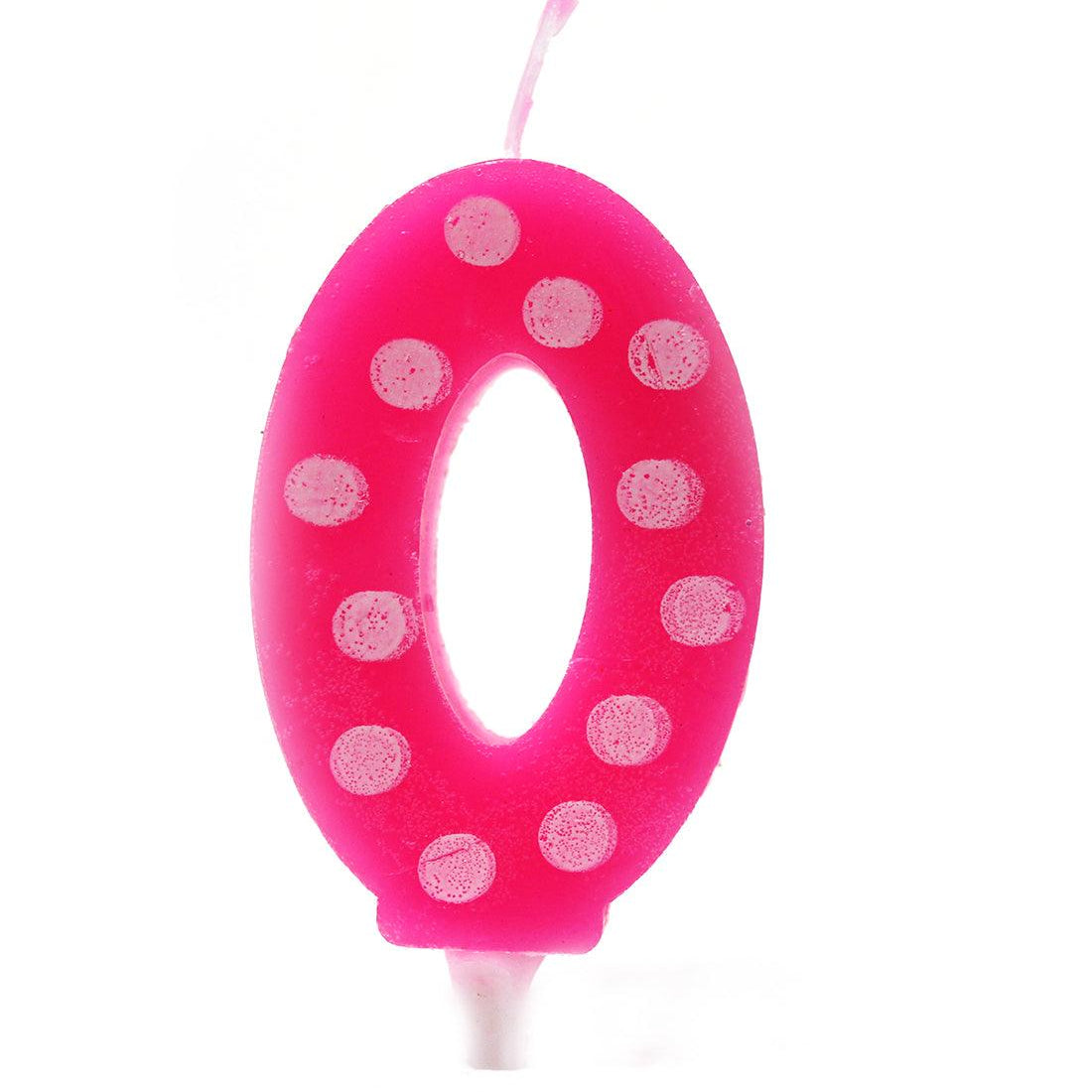 0 No Pink Polka dot candle ALL PARTY SUPPLIES Pretty UR Party