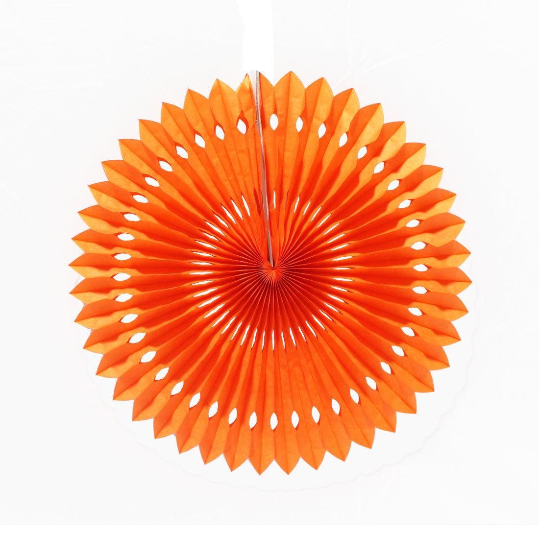 Designer Orange Paper Fans - 30cm ALL PARTY SUPPLIES Pretty UR Party
