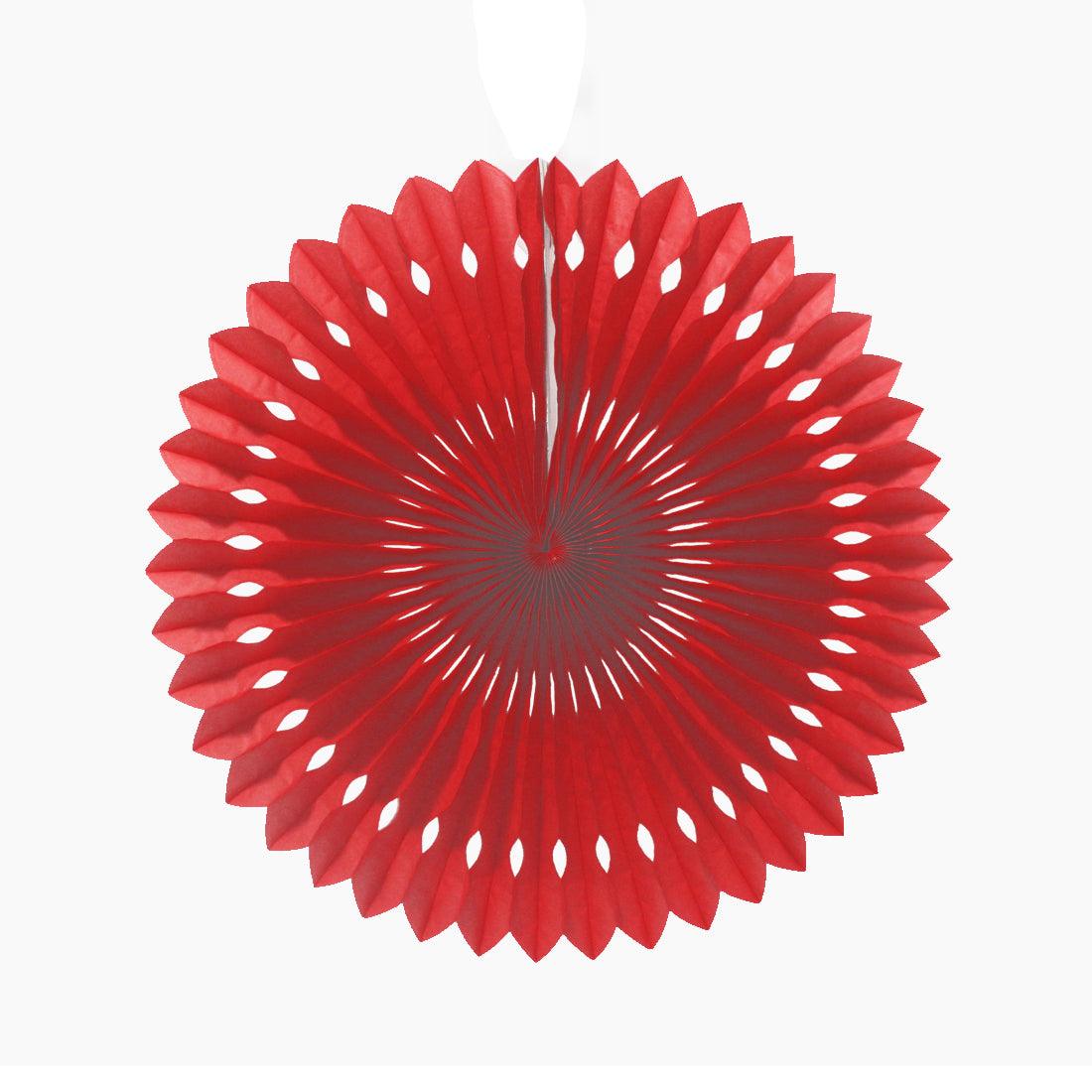 Designer Red Paper Fans ALL PARTY SUPPLIES Pretty UR Party 20 cms