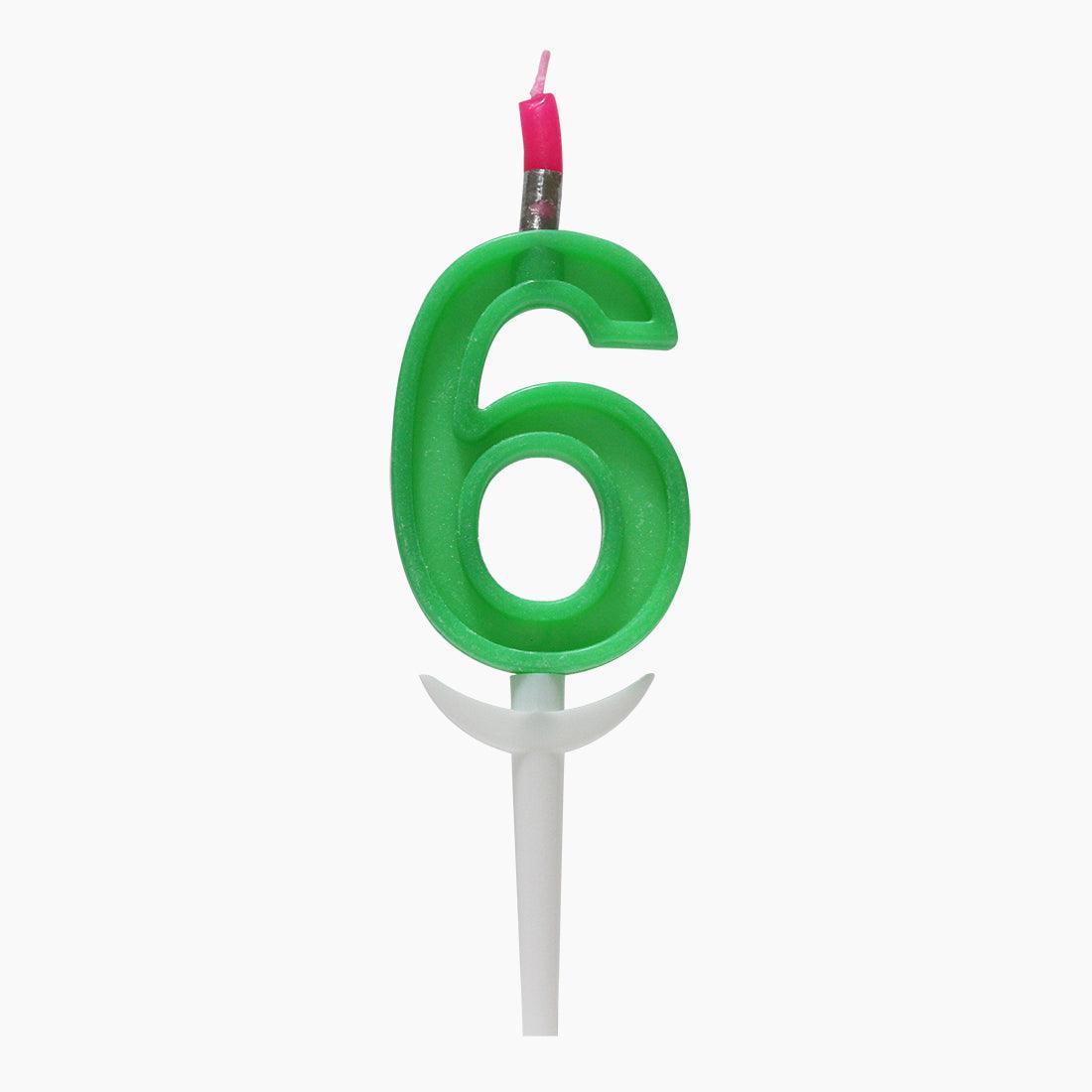 6 No. Plastic Candle ALL PARTY SUPPLIES Pretty UR Party