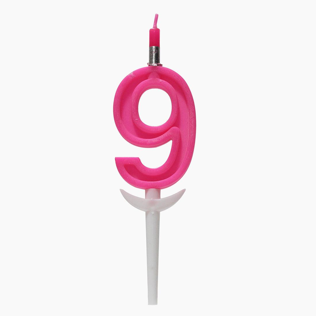 9 No. Plastic Candle ALL PARTY SUPPLIES Pretty UR Party