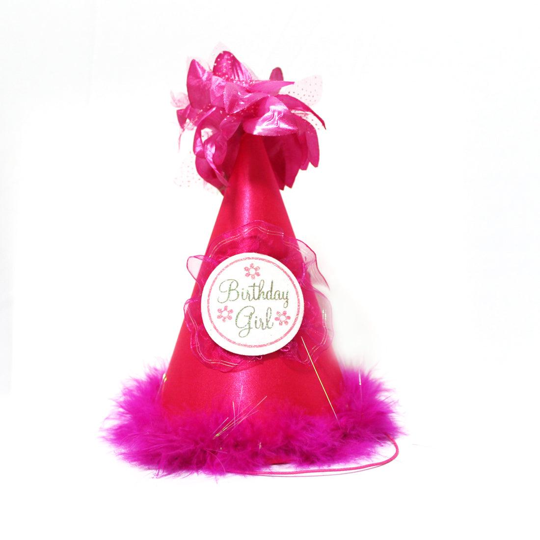 Dark Pink Birthday Girl Cap ACCESSORIES Pretty UR Party