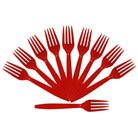 Red Plastic Forks - Pack of 10 THEME PARTIES Pretty UR Party