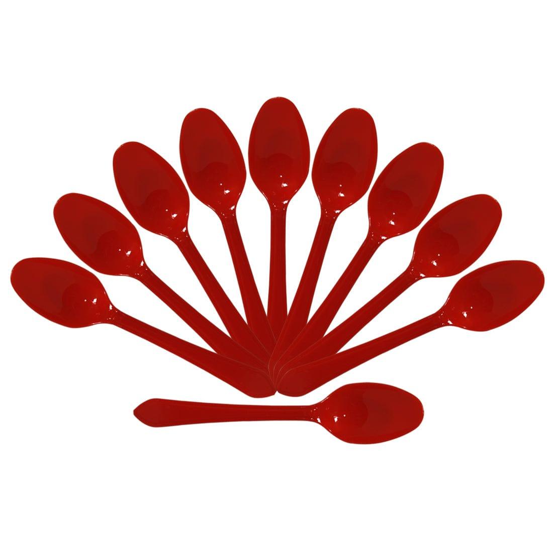 Red Plastic Spoons - Pack of 10 THEME PARTIES Pretty UR Party