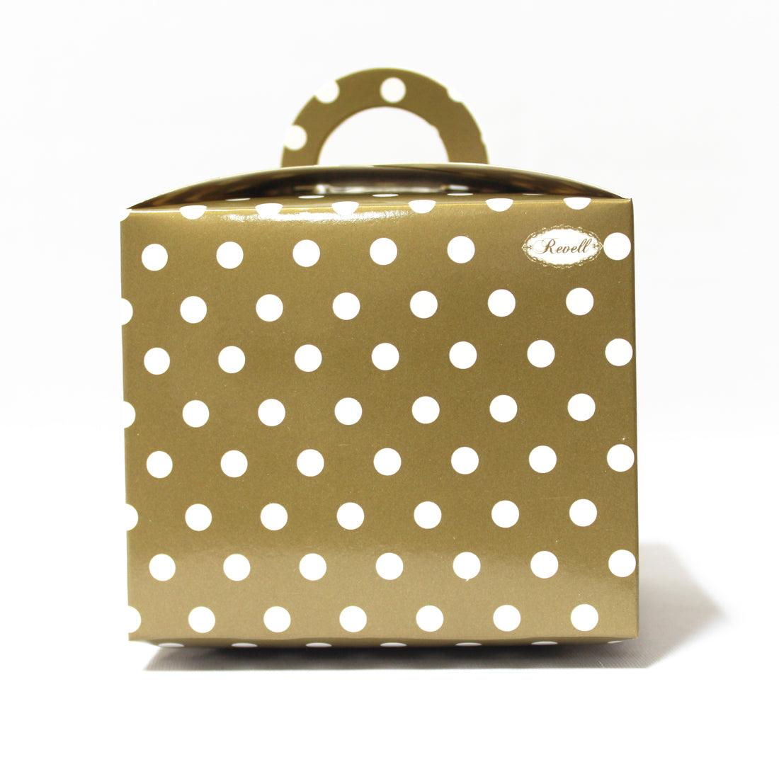 Brown Polka Dot Cupcake Box - Pack of 6 THEME PARTIES Pretty UR Party