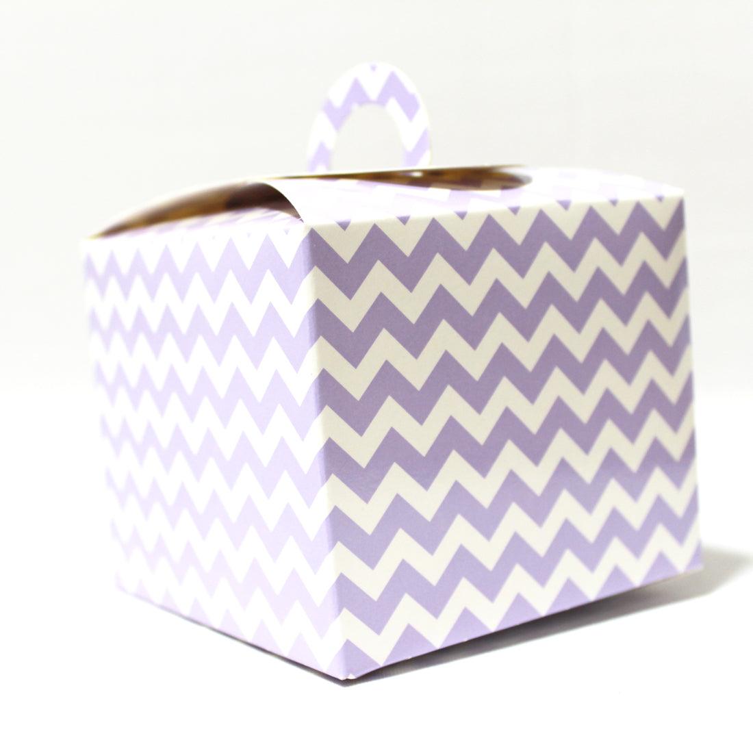 Light Purple Chevron Cupcake Box - Pack of 6 THEME PARTIES Pretty UR Party