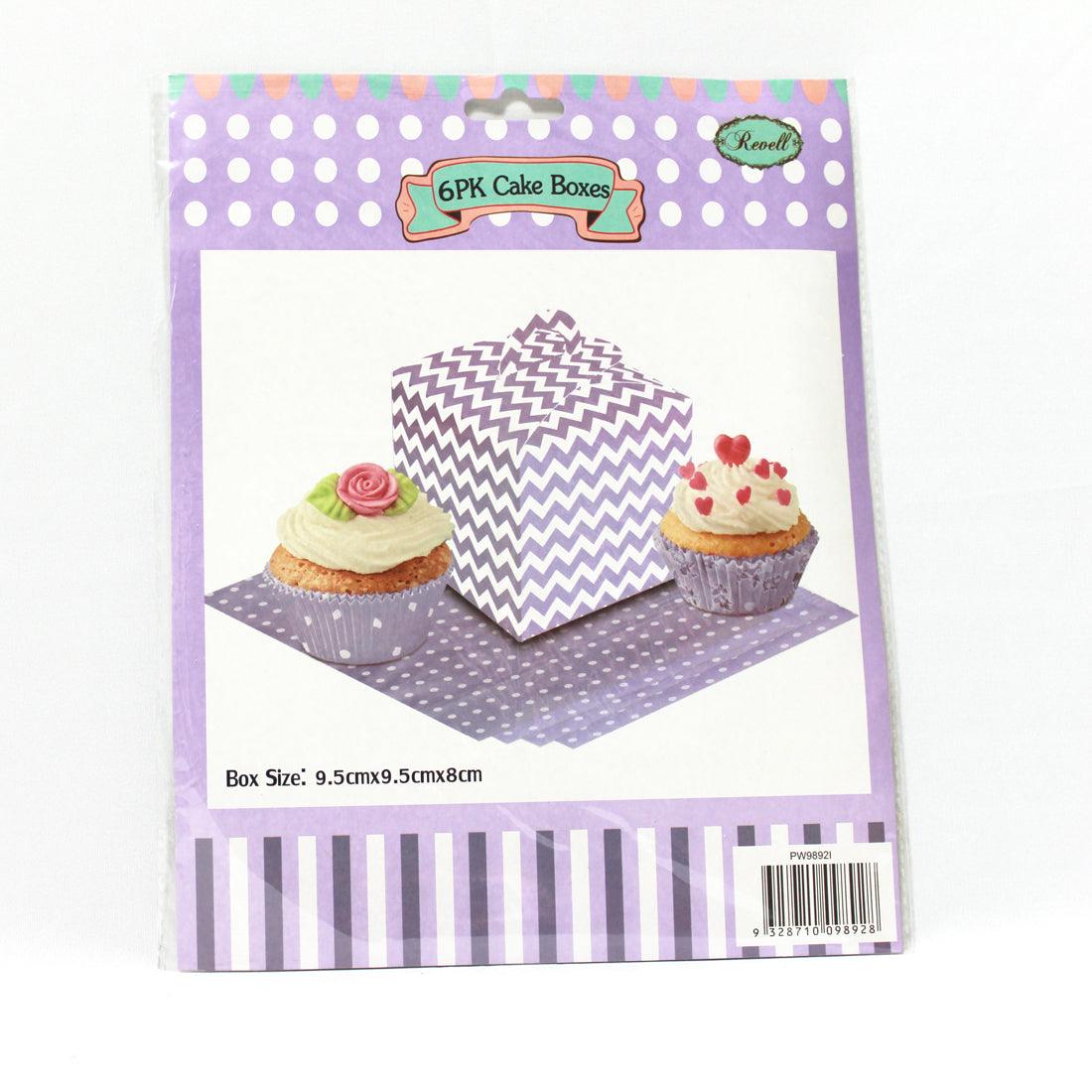 Light Purple Chevron Cupcake Box - Pack of 6 THEME PARTIES Pretty UR Party