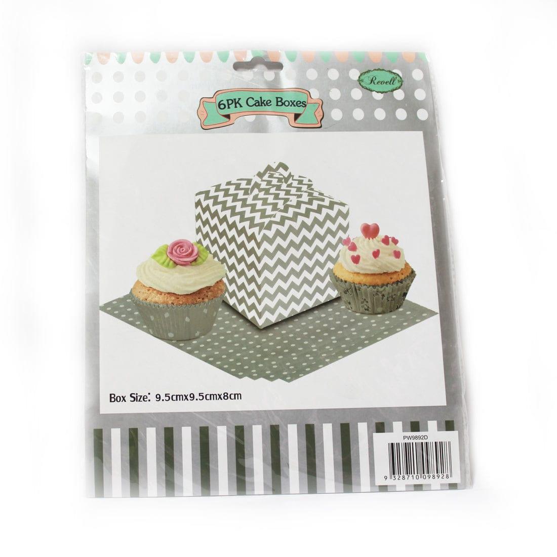 Silver Chevron Cupcake Box - Pack of 6 THEME PARTIES Pretty UR Party