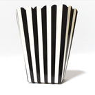 Black Stripes Popcorn Box - Pack of 10 TABLEWARE Pretty UR Party