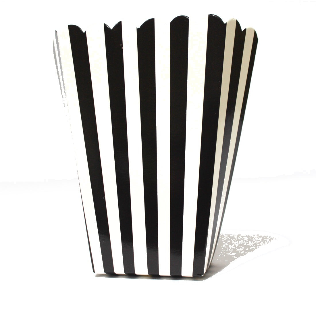 Black Stripes Popcorn Box - Pack of 10