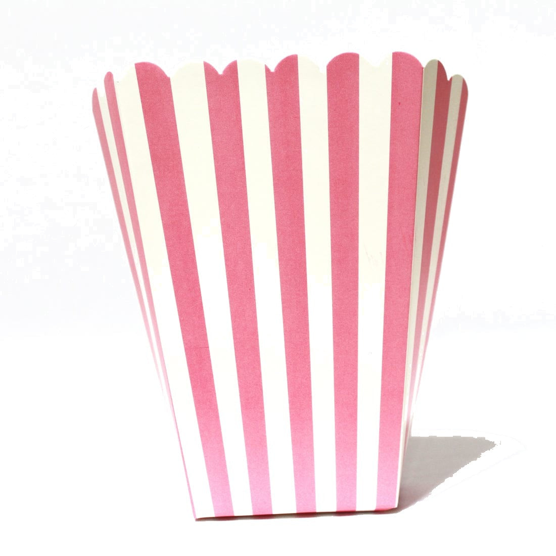 Pink Stripes Popcorn Box - Pack of 10