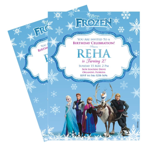 Frozen Invitations Customized ALL PARTY SUPPLIES Pretty UR Party