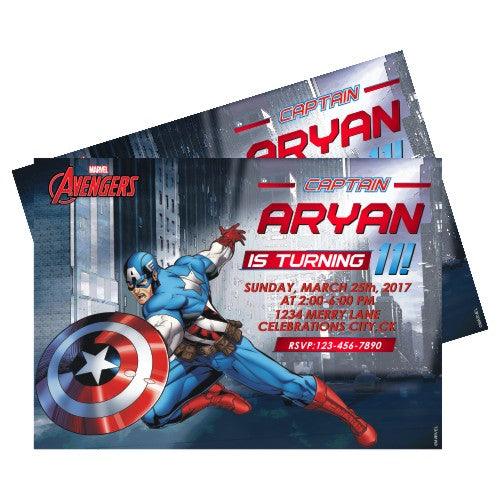 Captain America Invitations ALL PARTY SUPPLIES Pretty UR Party
