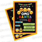 Emoji Theme Invitations ALL PARTY SUPPLIES Pretty UR Party