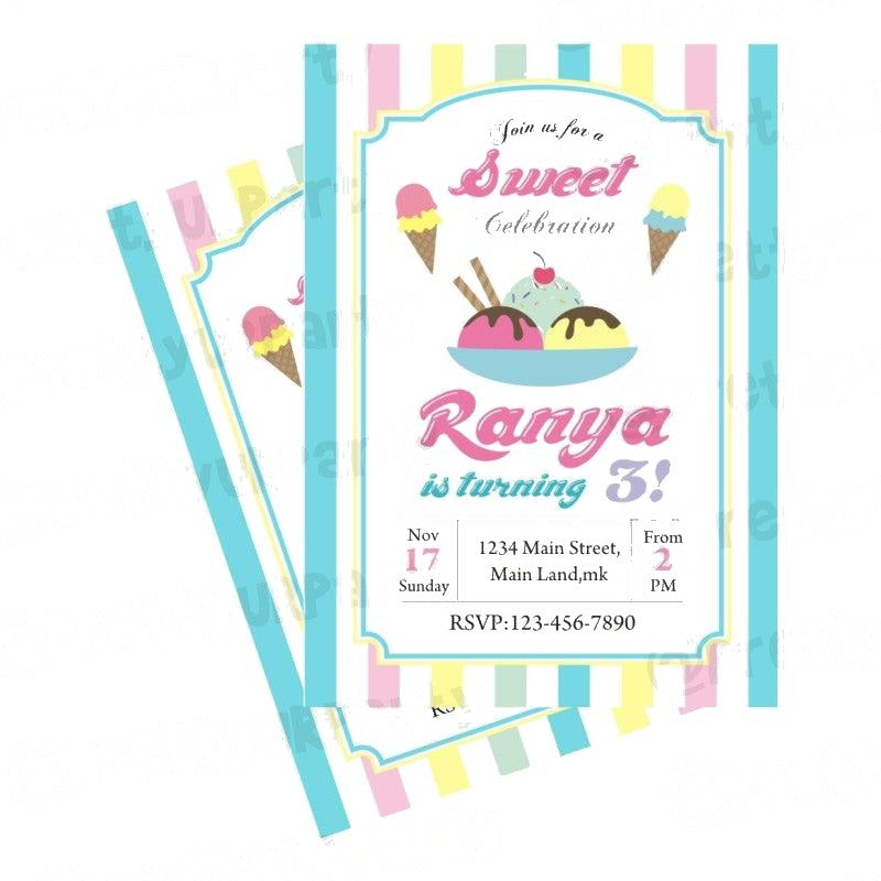 Ice Cream Theme E-Invitations — image 2