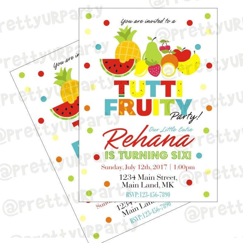 Tutti Fruity Theme Invitations ALL PARTY SUPPLIES Pretty UR Party