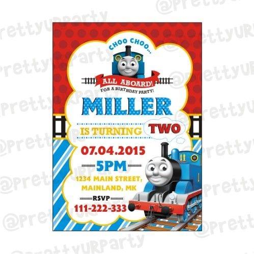 Thomas the Train E-Invitations THEME PARTIES Pretty UR Party