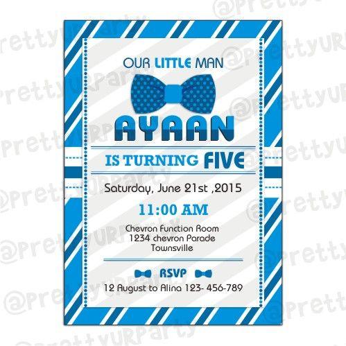 Bow Tie E-Invitations THEME PARTIES Pretty UR Party
