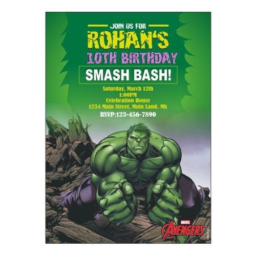 Hulk Theme E-Invitations BIRTHDAYS Pretty UR Party