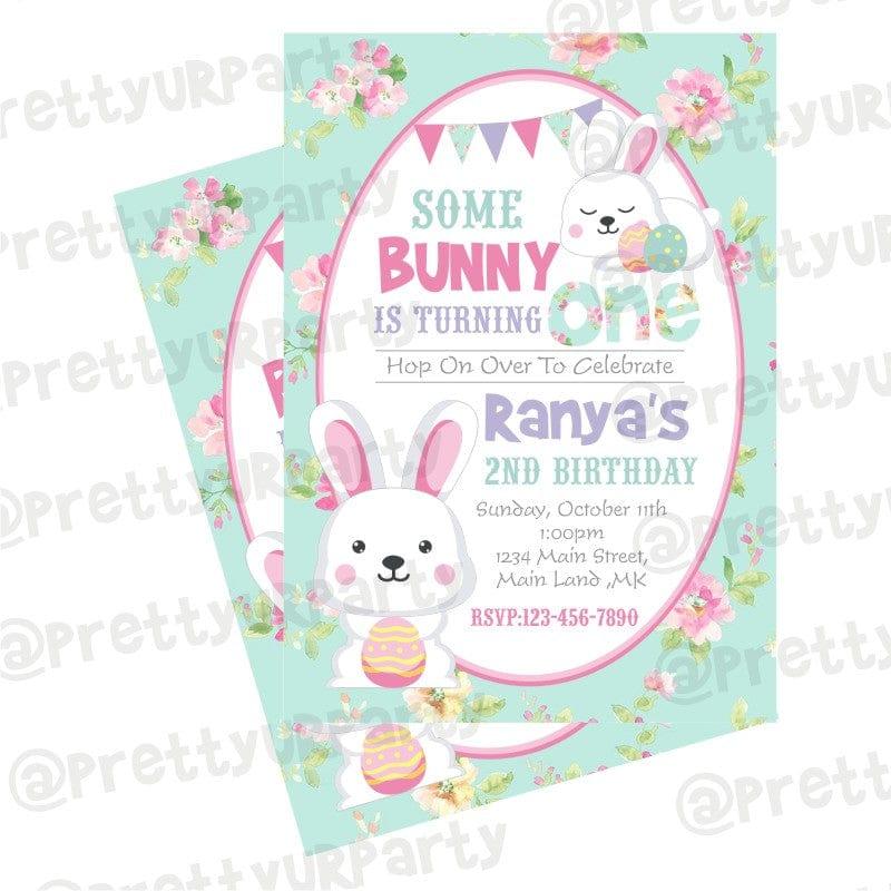Some Bunny is One Theme Invitations ALL PARTY SUPPLIES Pretty UR Party