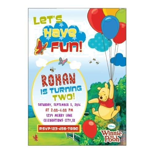Winnie The Pooh E-Invitations
