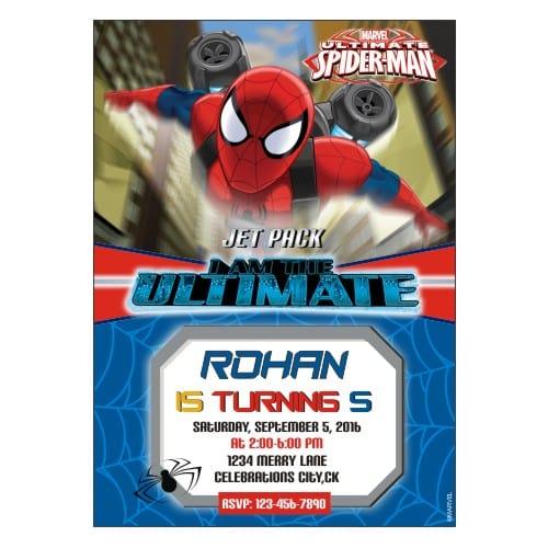 Spiderman Theme E-Invitations THEME PARTIES Pretty UR Party