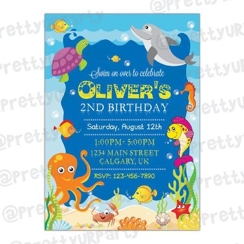 Under the Sea Invitations THEME PARTIES Pretty UR Party Default Title