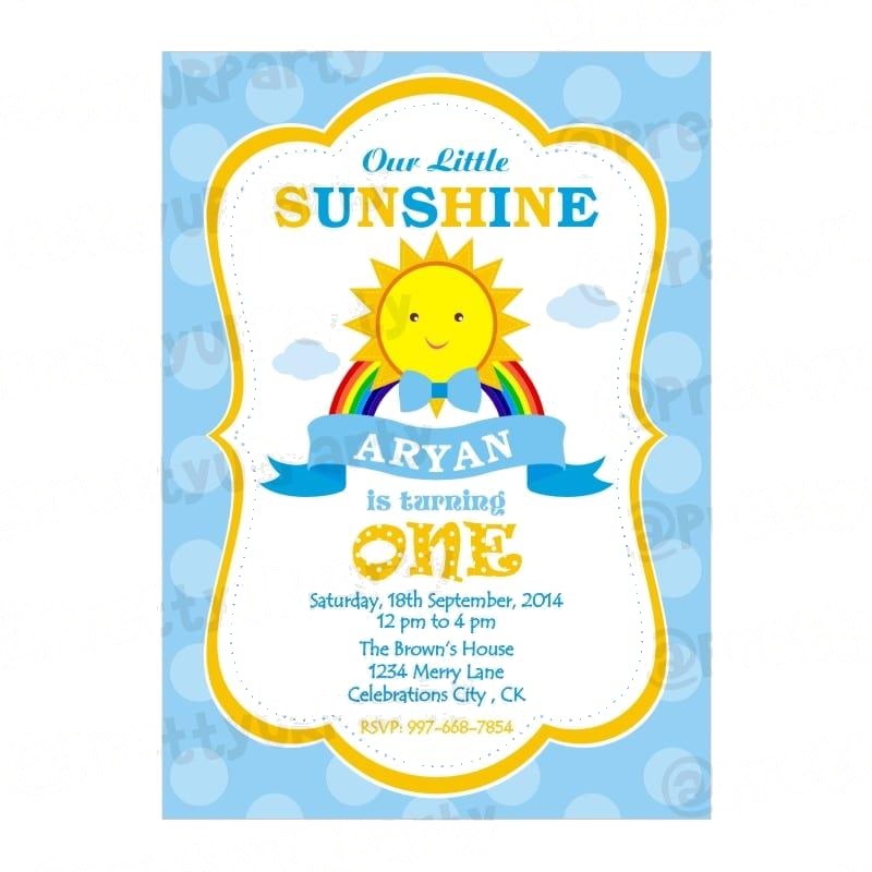 Sunshine Theme E-Invitations