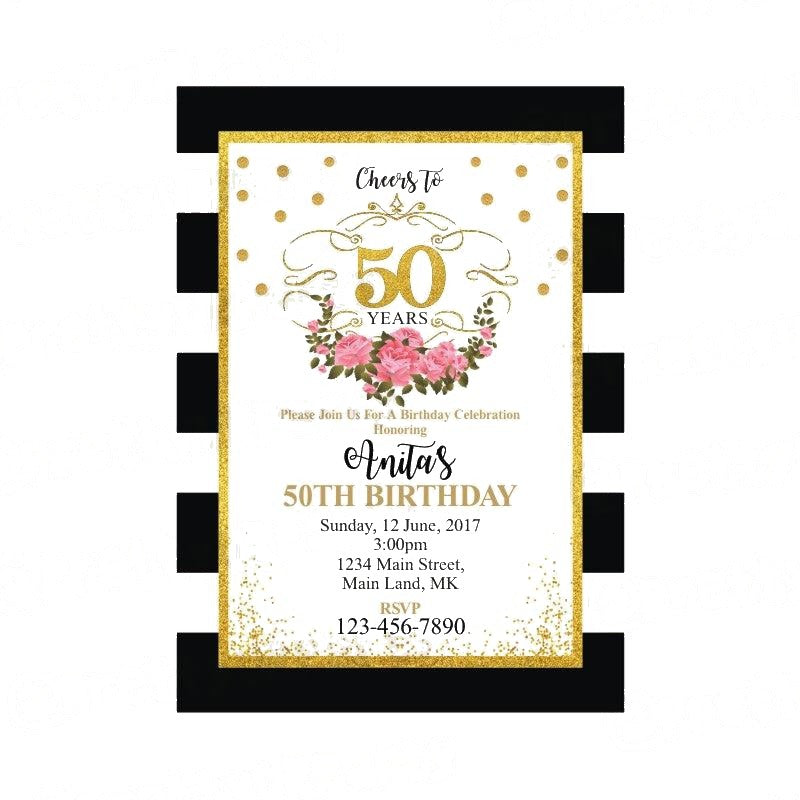 50th Birthday Theme E-Invitations