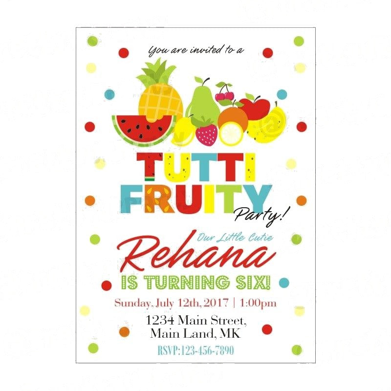 Tutti Fruity Theme E-Invitations