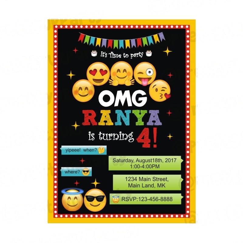Emoji Theme Invitations