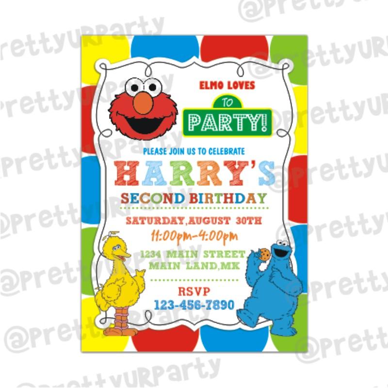 Elmo Theme Invitations ALL PARTY SUPPLIES Pretty UR Party