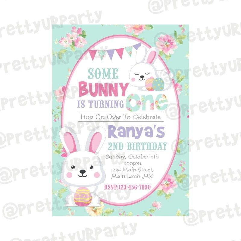 Some Bunny is One Theme Invitations ALL PARTY SUPPLIES Pretty UR Party Default Title