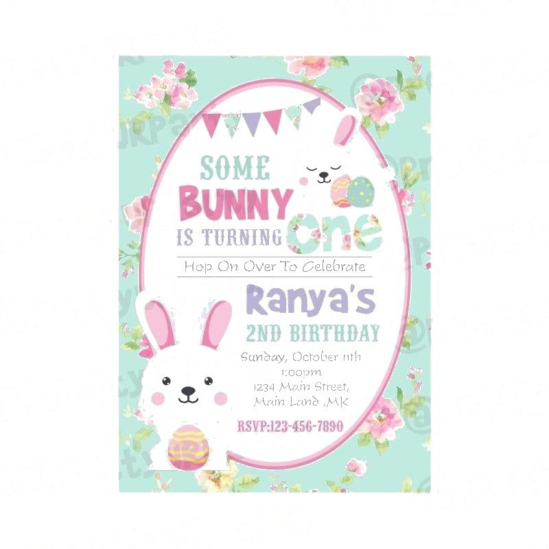 Some Bunny is One Theme E-Invitations