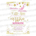 Twinkle Twinkle Little Star Pink Invitations ALL PARTY SUPPLIES Pretty UR Party Default Title