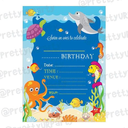 Under the Sea Invitations THEME PARTIES Pretty UR Party