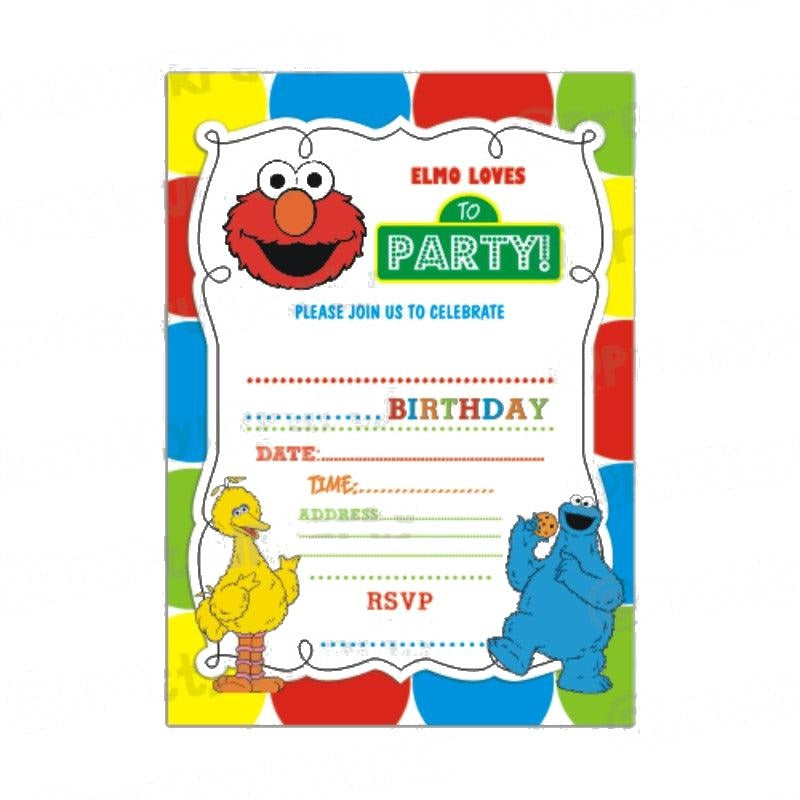 Elmo Theme Invitations