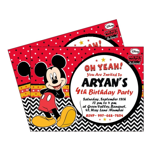 Mickey Mouse Invitations THEME PARTIES Pretty UR Party