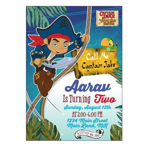 Captain Jake and the Neverland Invitations ALL PARTY SUPPLIES Pretty UR Party Default Title