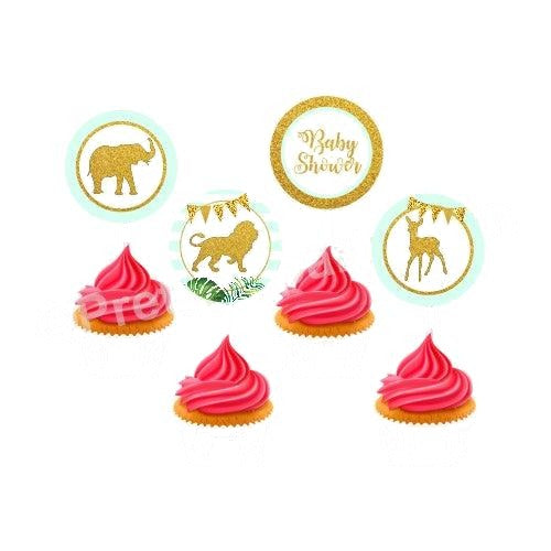 Jungle Baby Shower Cupcake / Food Toppers — image 2