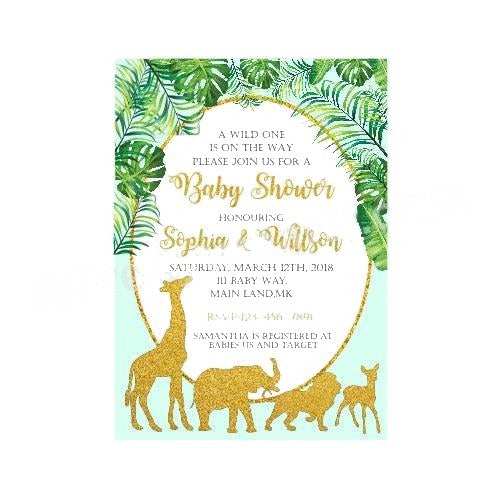 Jungle Baby Shower Invitations