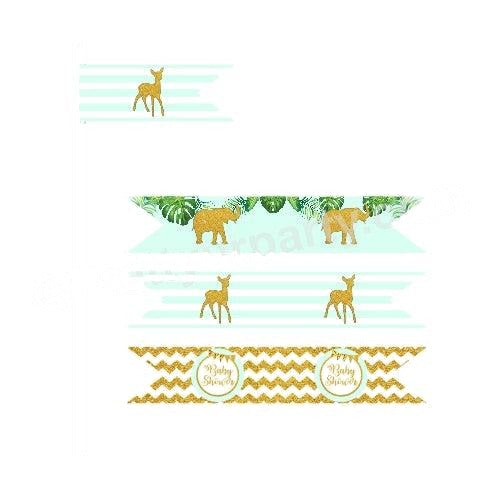 Jungle Baby Shower Straws