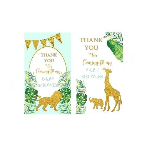 Jungle Baby Shower Thank you Tags