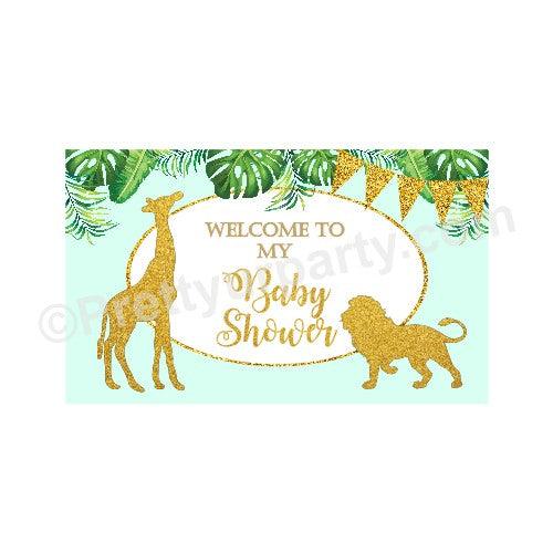 Jungle Baby Shower Entrance Banner / Door Sign BABY SHOWER Pretty UR Party Default Title