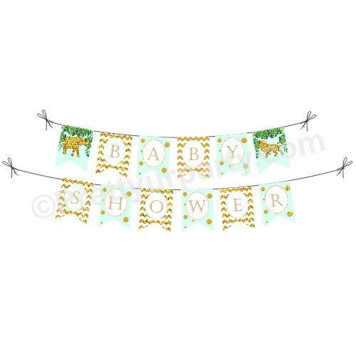 Jungle Baby Shower Bunting BABY SHOWER Pretty UR Party Default Title