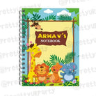 Jungle Note Books - 50 pages PERSONALISED Pretty UR Party Size - A5