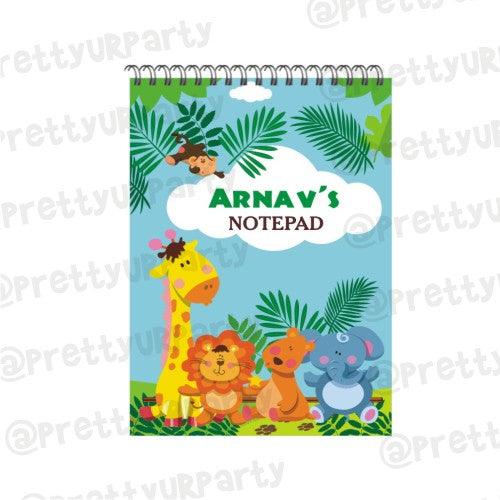 Jungle Note Pads PERSONALISED Pretty UR Party Size - A7