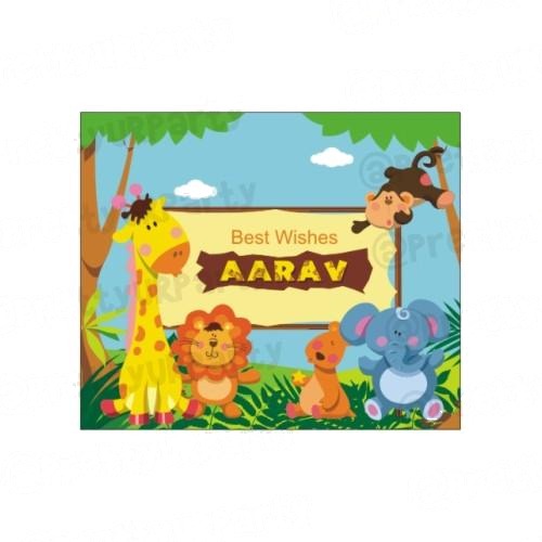 Jungle themed Best Wishes card