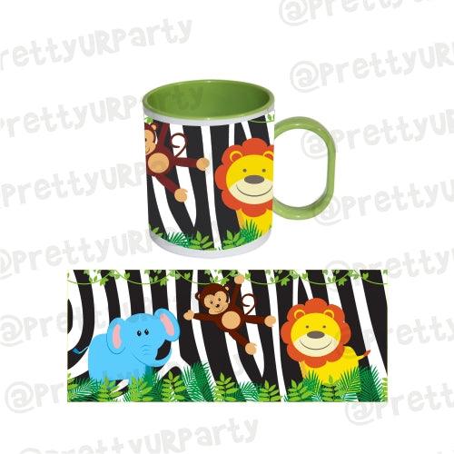 Personalised Inside Colour Jungle Mug 01 THEME PARTIES Pretty UR Party Default Title