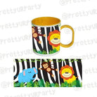 Personalised Inside Colour Jungle Mug 01 THEME PARTIES Pretty UR Party
